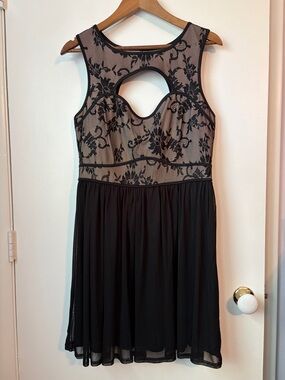 Black Lace Cutout Dress